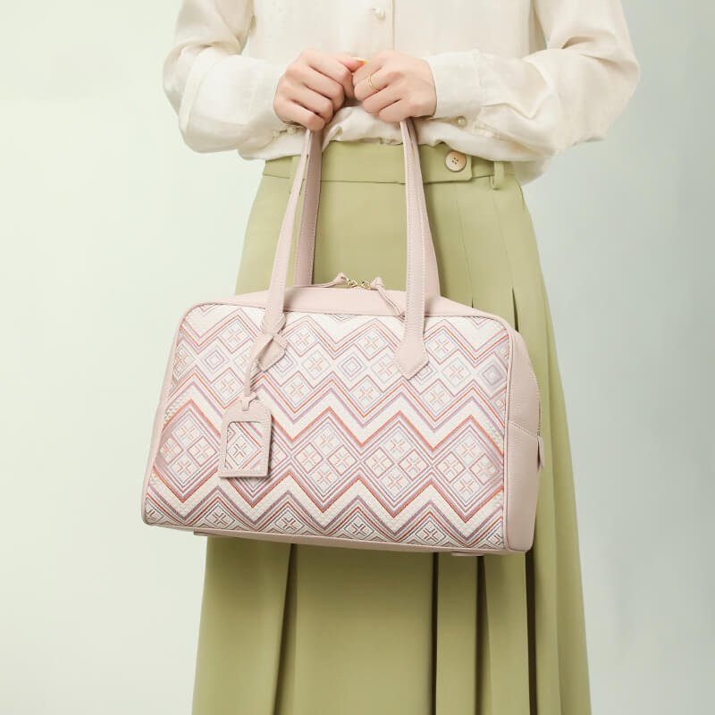 Soft Order Leather and Silk Shoulder Handbag – Babylon Leather - Babylon LeatherBabylon LeatherTX108-Pink