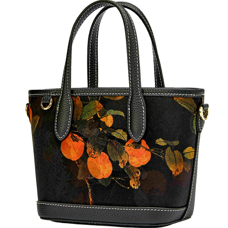 Soft Silk Leather Top - Handle Handbag – Babylon Leather - Babylon LeatherBabylon LeatherTX001 - Black - 1