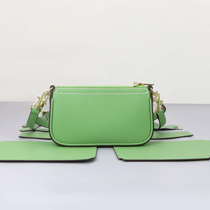 Solid Crossbody Purse DIY Kit – Babylon Leather - Babylon LeatherBabylon LeatherSY84 - Green - White