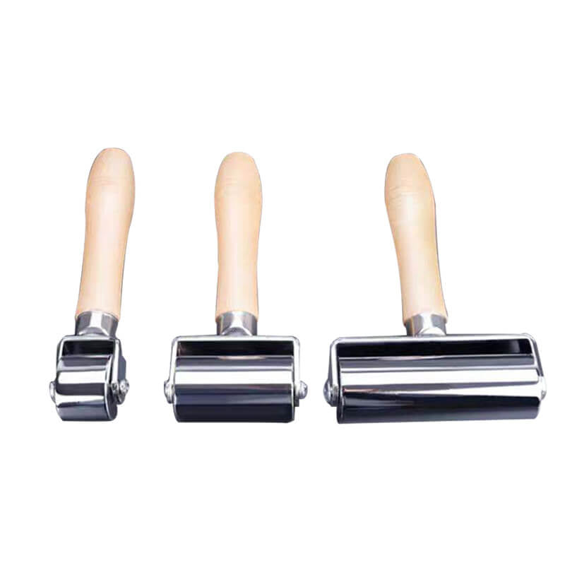 Solid Leather Edge Roller for Pressing and Bonding - Babylon LeatherBabylon LeatherXH90-Yellow Wood-Large