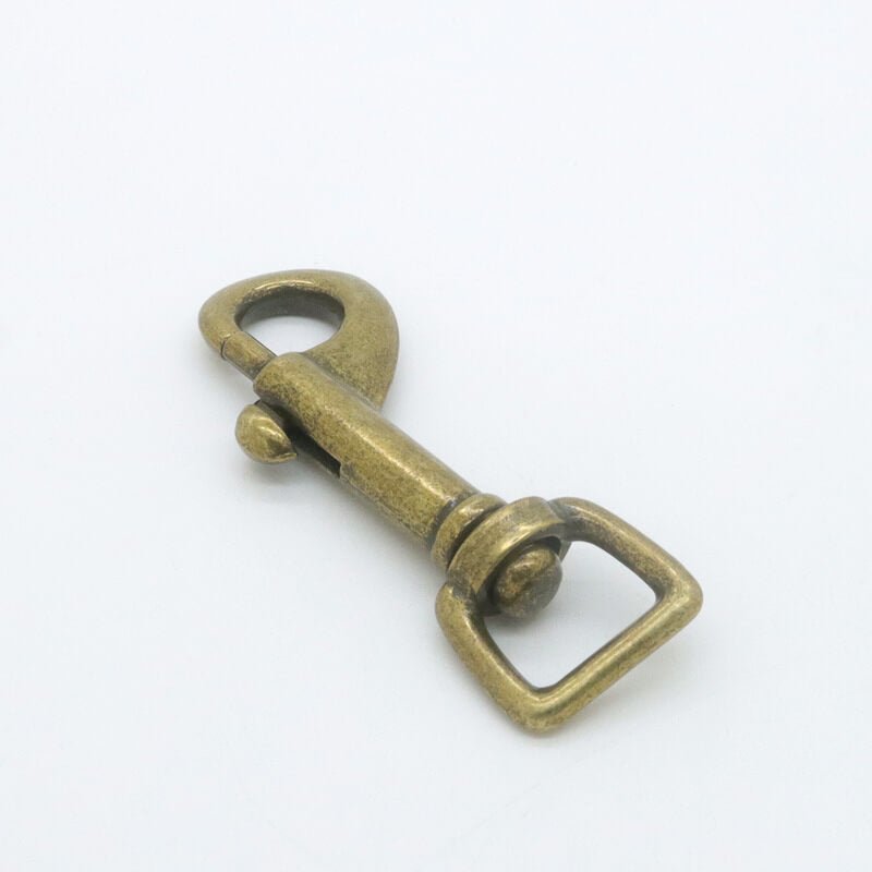 Square Eye Swivel Snap Hook - Babylon Leather - Babylon LeatherBabylon LeatherJY05-Antique Brass-13.2mm