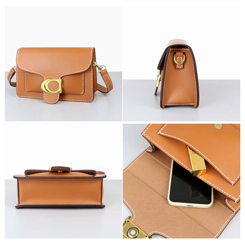 Square Leather Shoulder Bag DIY Kit – Babylon Leather - Babylon LeatherBabylon LeatherSY30 - Matching Color - Top Grain Leather - Caramel