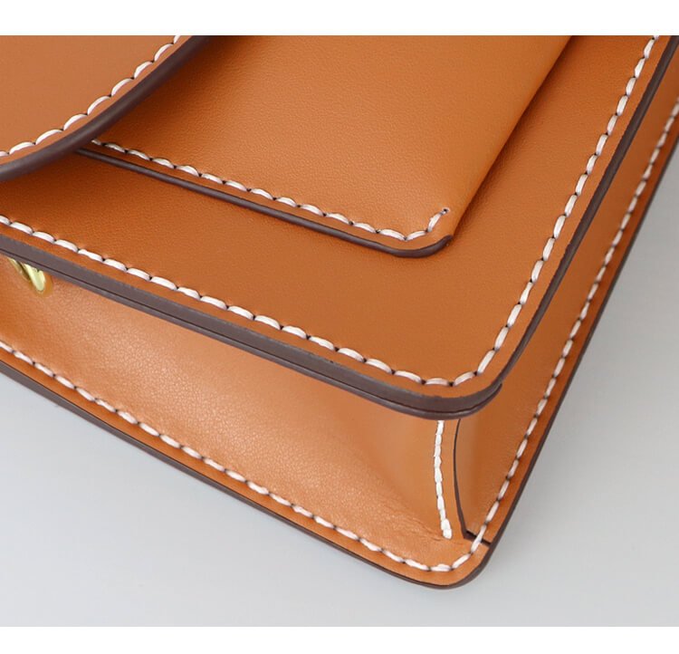 Square Leather Shoulder Bag DIY Kit – Babylon Leather - Babylon LeatherBabylon LeatherSY30 - Matching Color - Top Grain Leather - Caramel