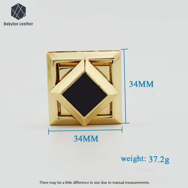 Square Resin Fashion Bag Twist Lock - Babylon LeatherBabylon LeatherTL-143-1 PACK