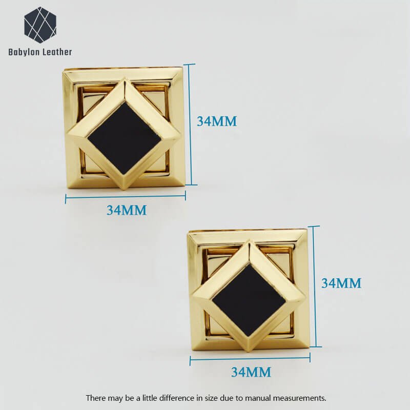 Square Resin Fashion Bag Twist Lock - Babylon LeatherBabylon LeatherTL-143-2 PACK