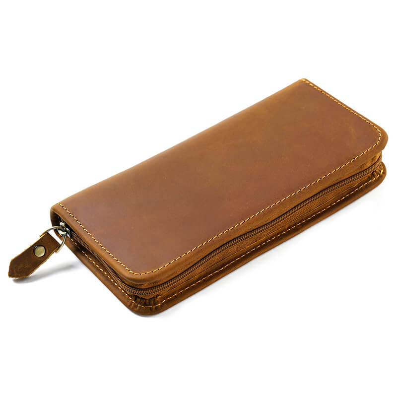 Square Zip Leather Pen Box – Babylon Leather - Babylon LeatherBabylon LeatherAN41-Brown