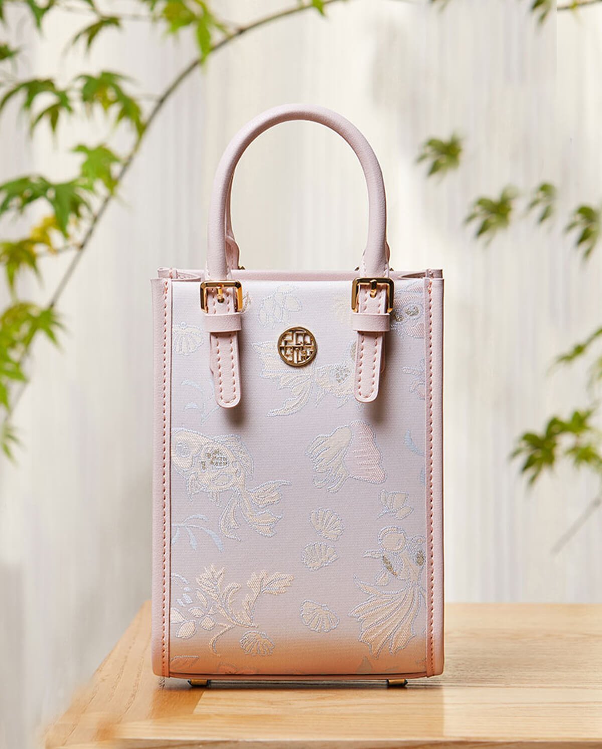 Standing Grace Leather and Silk Crossbody Handbag – Babylon Leather - Babylon LeatherBabylon LeatherTX165-Pink 1