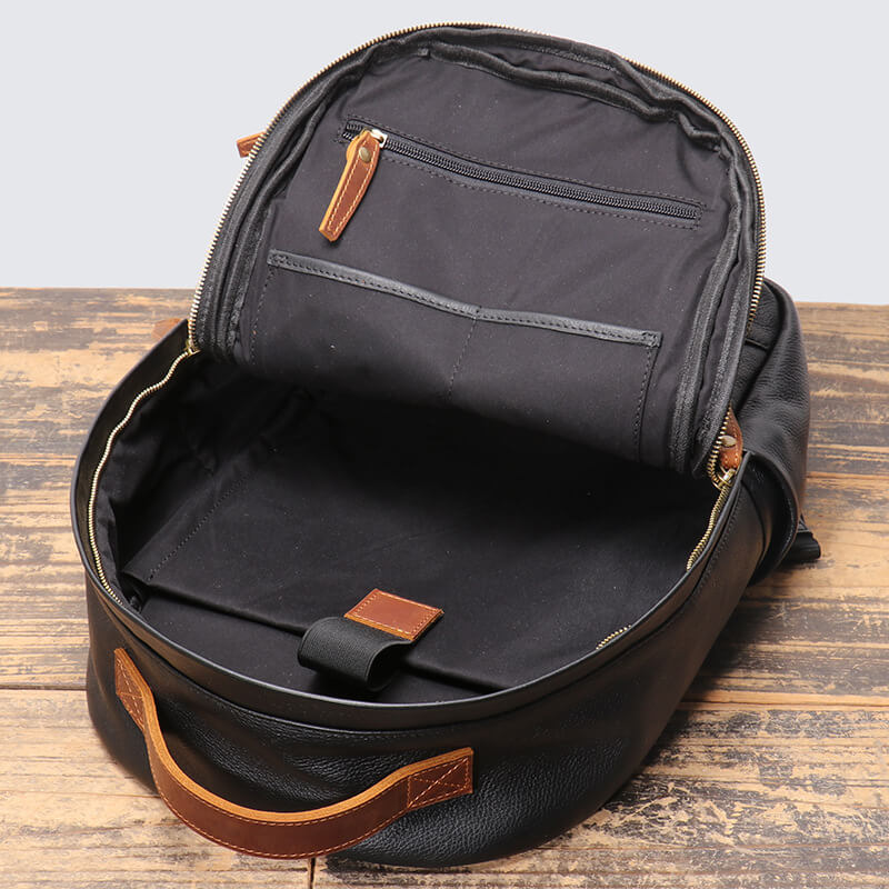 Stylish Leather Laptop Backpack – Babylon Leather - Babylon LeatherBabylon LeatherLJ050 - Black
