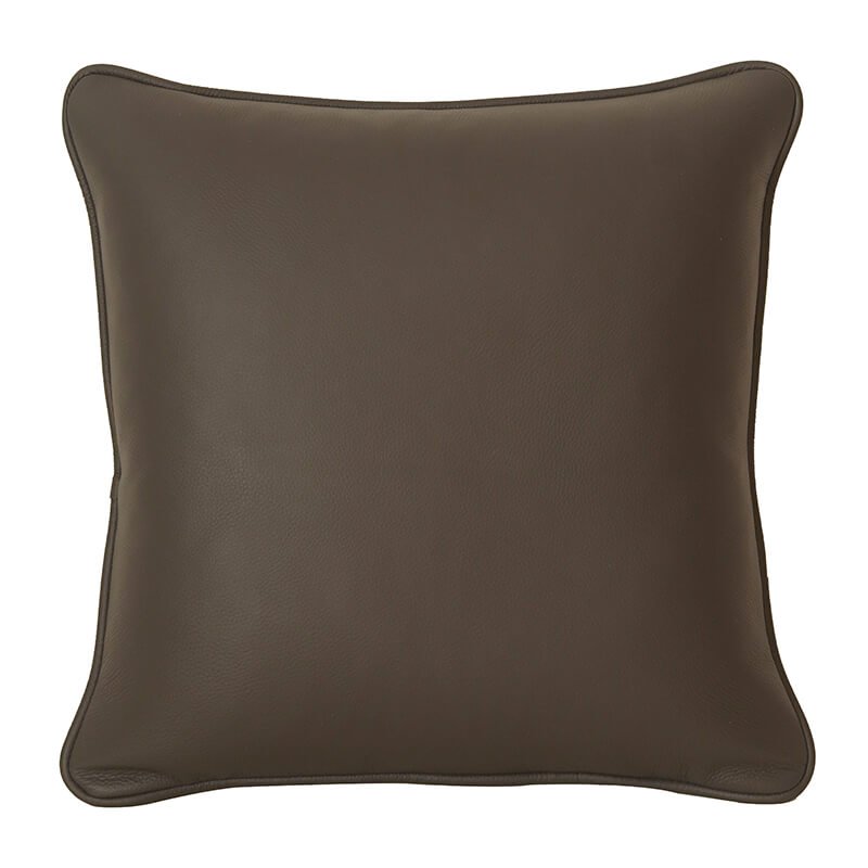 Textured Top Grain Cowhide Leather Lumbar Pillow Cover - Babylon LeatherBabylon LeatherZNP03-Grey-30 × 50 cm-Stitched-Edge Style- Pillowcase Only