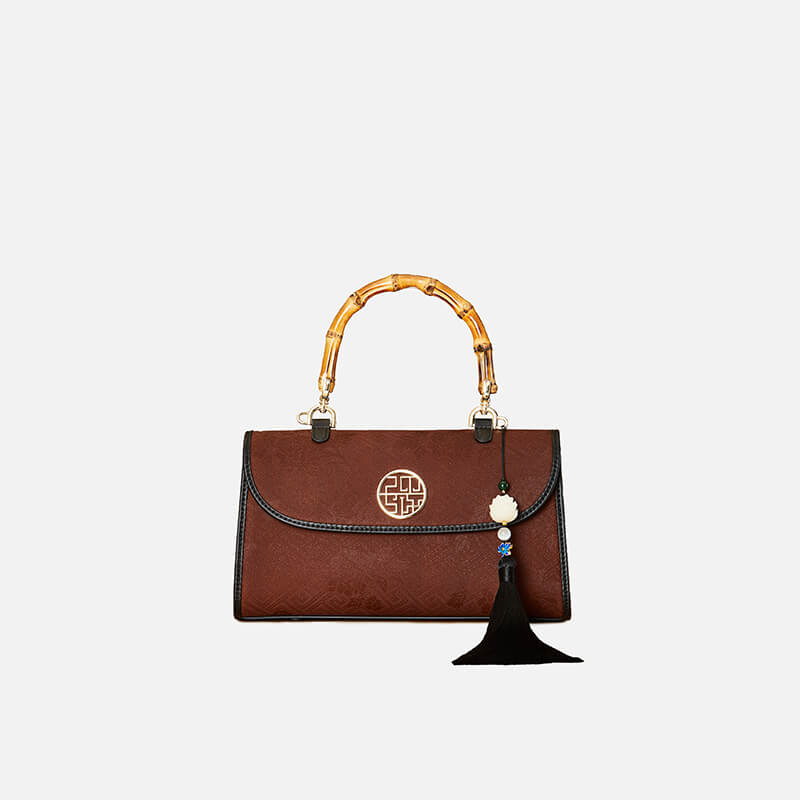 Timeless Root Leather & Silk Handbag – Babylon Leather - Babylon LeatherBabylon LeatherTX008-Dark Brown