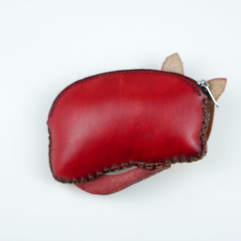 Tiny Kitten Shape Leather Charm – Babylon Leather - Babylon LeatherBabylon LeatherLL73-Red