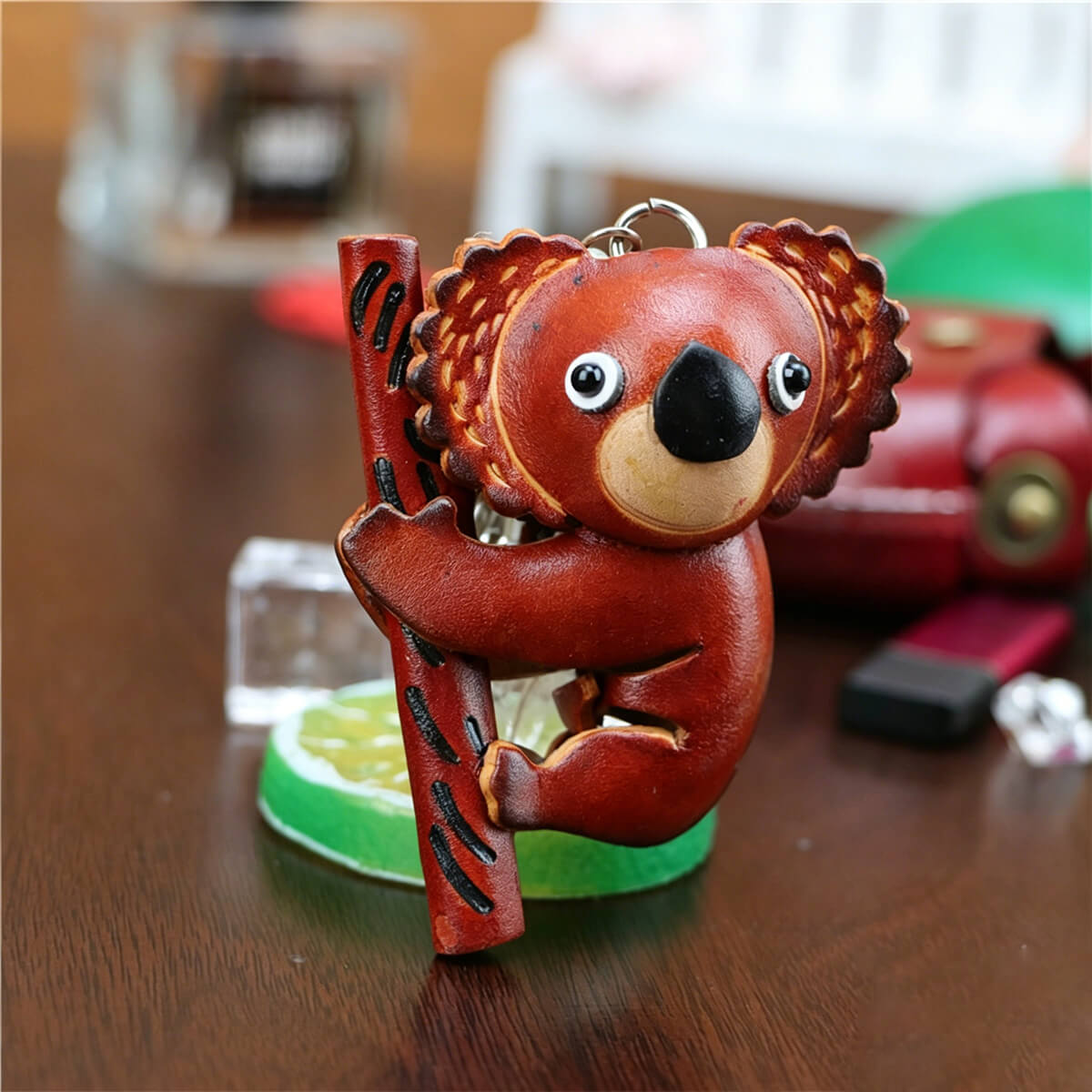 Tiny Koala Leather Bag Charm – Babylon Leather - Babylon LeatherBabylon LeatherLLZ101-Brown