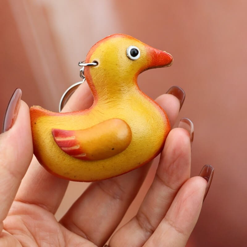 Tiny Yellow Duck Leather Bag Charm – Babylon Leather - Babylon LeatherBabylon LeatherLLZ52-Yellow