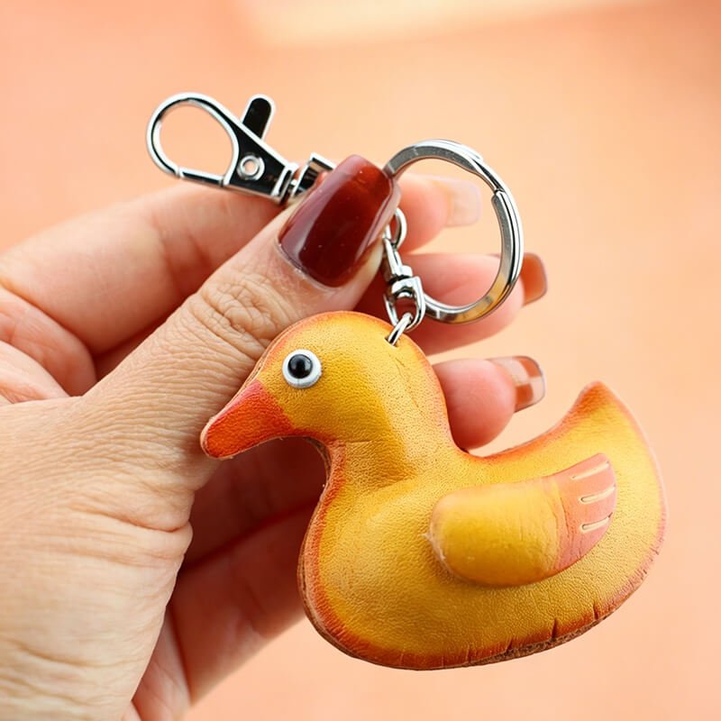 Tiny Yellow Duck Leather Bag Charm – Babylon Leather - Babylon LeatherBabylon LeatherLLZ52-Yellow
