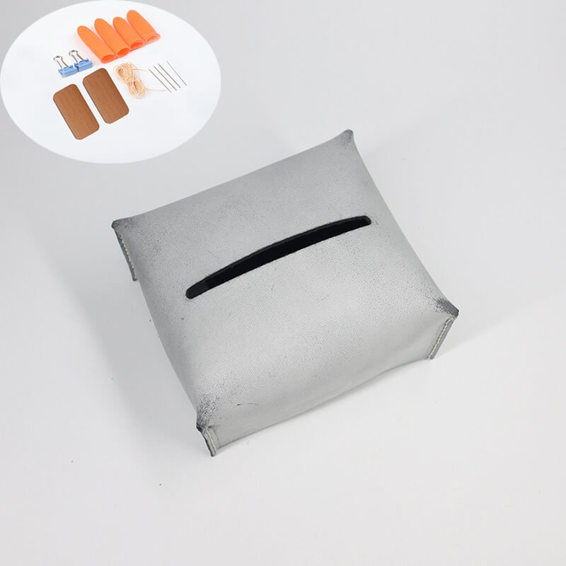 Tissue Box Cover Fog Wax Leather DIY Kit – Babylon Leather - Babylon LeatherBabylon LeatherCY05-Black