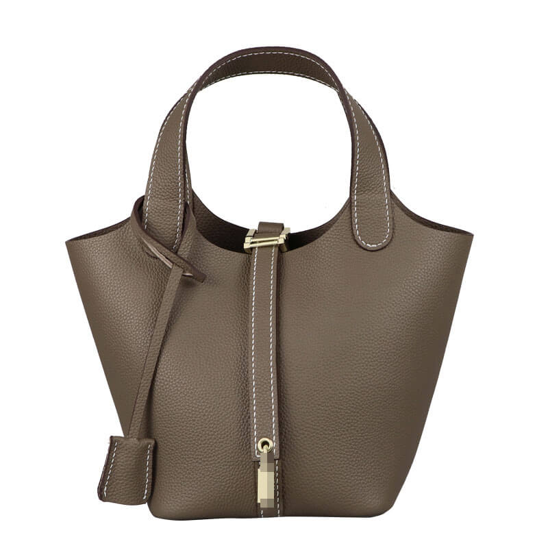 Togo Leather Picotin Bag DIY Kit – Babylon Leather - Babylon LeatherBabylon LeatherSY40 - Brown - Lined & Large - Gold & White