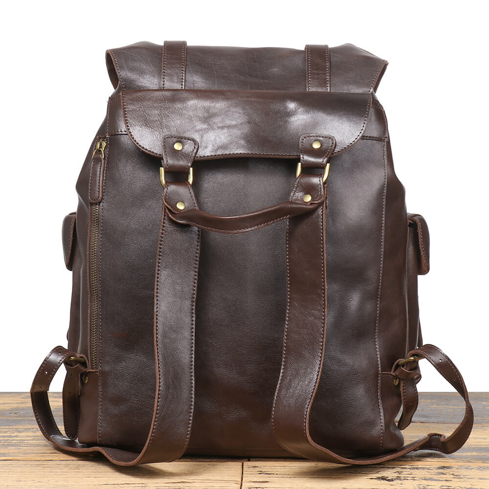 Top Grain Leather Backpack for Work and Travel – Babylon Leather - Babylon LeatherBabylon LeatherLJ085 - Dark Brown