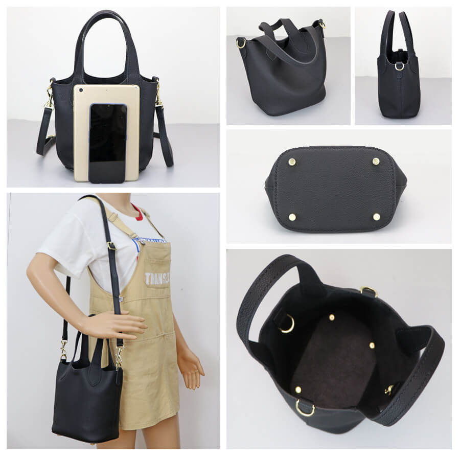 Top Grain Leather Bucket Crossbody Bag DIY Kit – Babylon Leather - Babylon LeatherBabylon LeatherSY129-Brown-Color-Matched