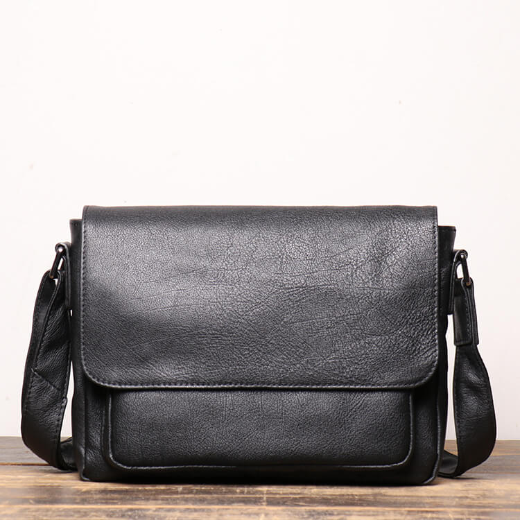 Top Grain Leather Casual Crossbody Bag – Babylon Leather - Babylon LeatherBabylon LeatherLJ008 - Black