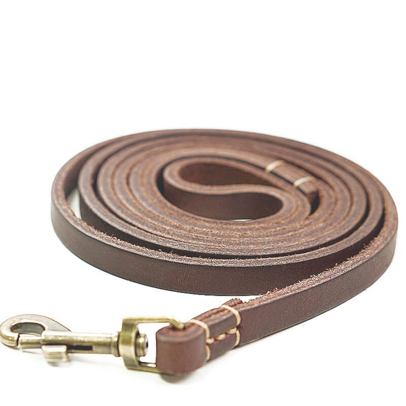 Top - Grain Leather Dog Leash for Small & Medium Breeds – Babylon Leather - Babylon LeatherBabylon LeatherLP06-Black-S
