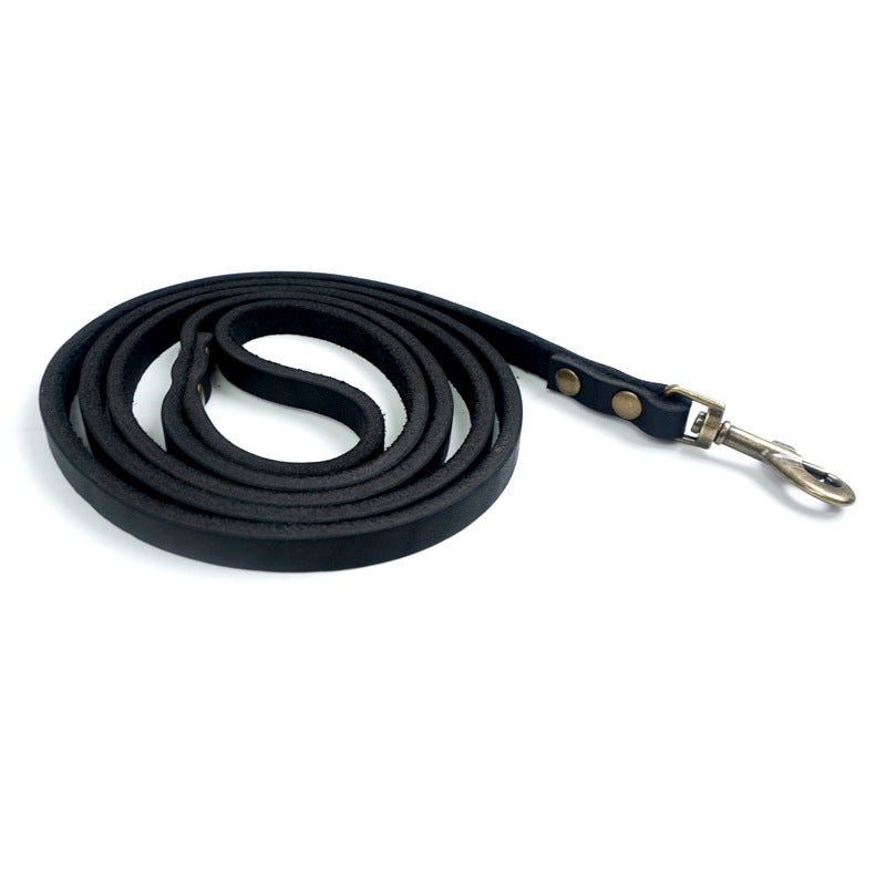 Top - Grain Leather Dog Leash for Small & Medium Breeds – Babylon Leather - Babylon LeatherBabylon LeatherLP06-Black-S