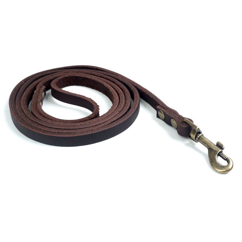 Top - Grain Leather Dog Leash for Small & Medium Breeds – Babylon Leather - Babylon LeatherBabylon LeatherLP06-Brown-S