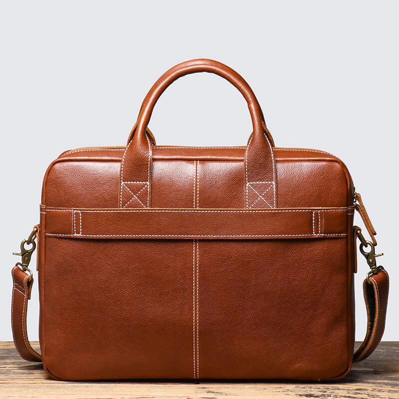 Top Grain Leather Laptop Briefcase – Babylon Leather - Babylon LeatherBabylon LeatherLJ083 - Caramel