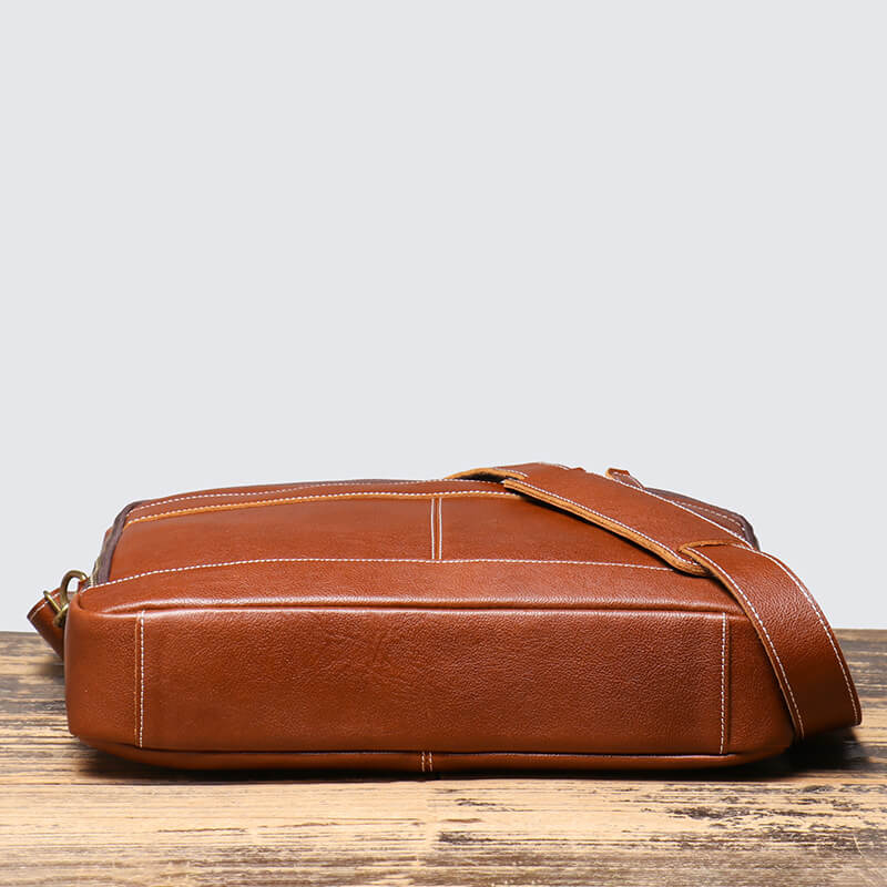Top Grain Leather Laptop Briefcase – Babylon Leather - Babylon LeatherBabylon LeatherLJ083 - Caramel
