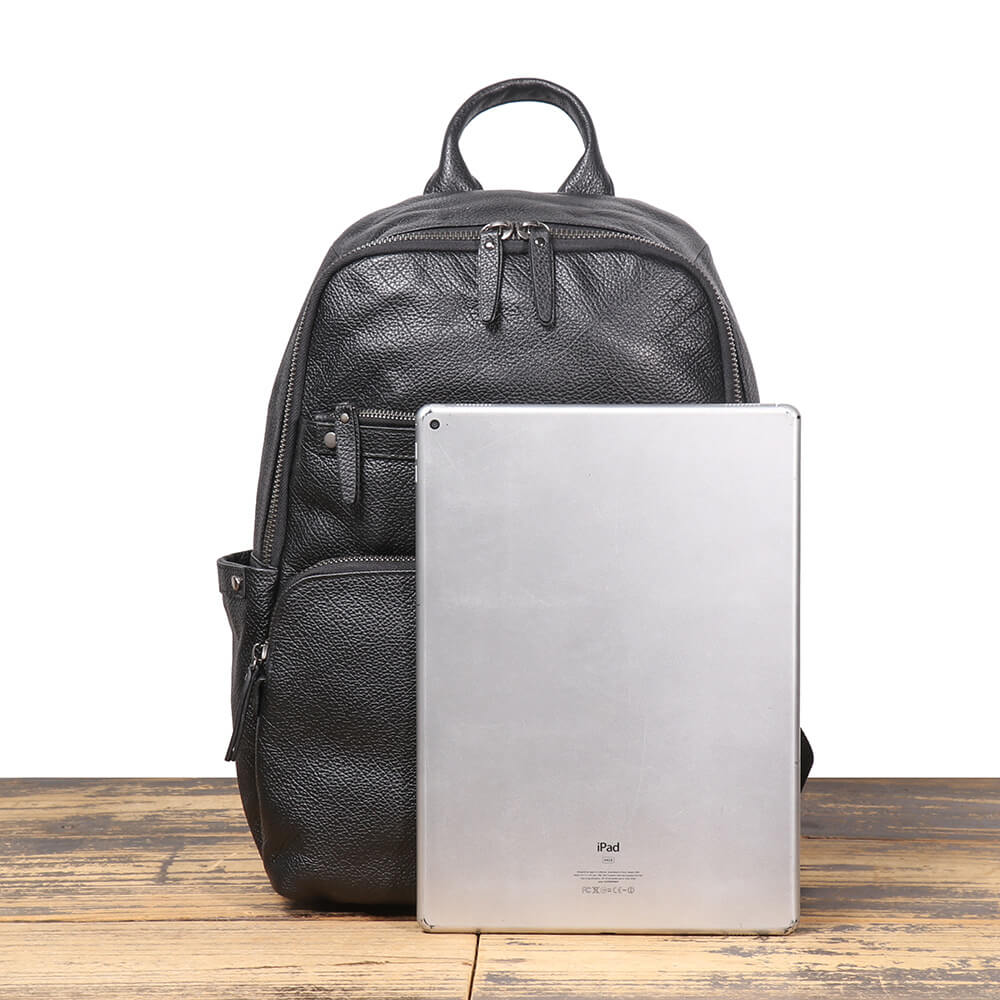 Top - Grain Leather Large - Capacity Men’s Travel & Work Backpack – Babylon Leather - Babylon LeatherBabylon LeatherLJ106-Black