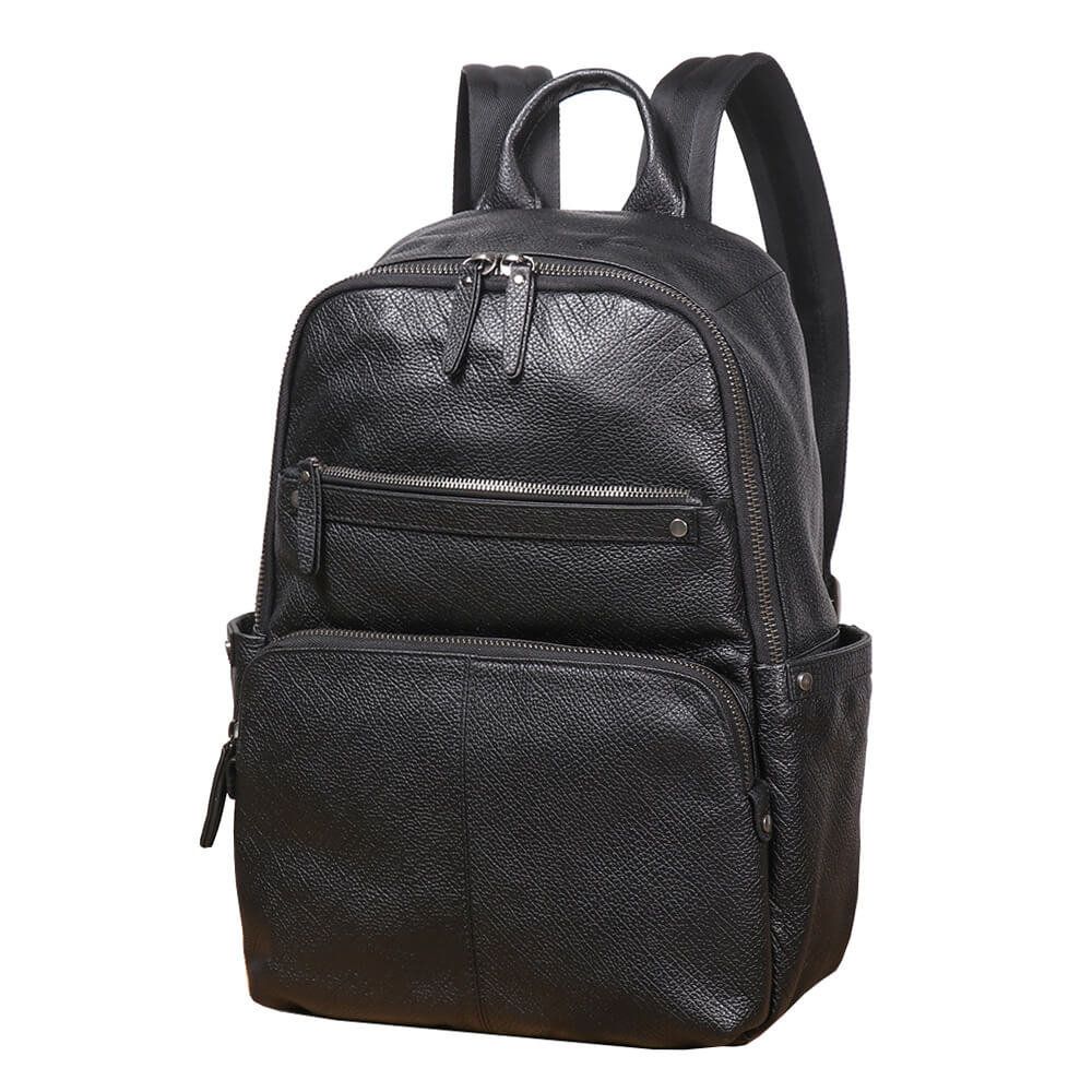Top - Grain Leather Large - Capacity Men’s Travel & Work Backpack – Babylon Leather - Babylon LeatherBabylon LeatherLJ106-Black