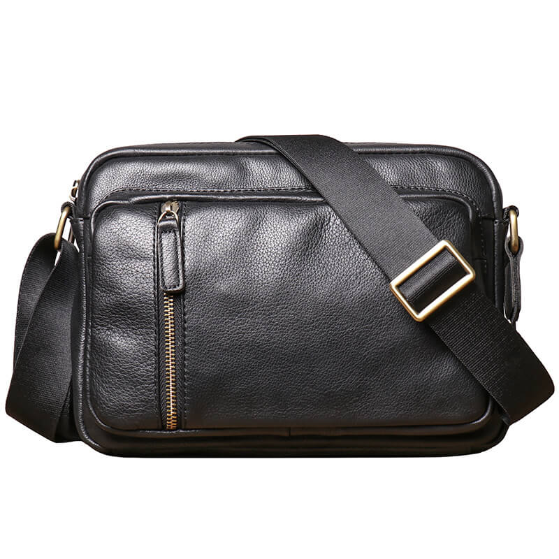Top Grain Leather Shoulder Messenger Bag – Babylon Leather - Babylon LeatherBabylon LeatherLJ082 - Black