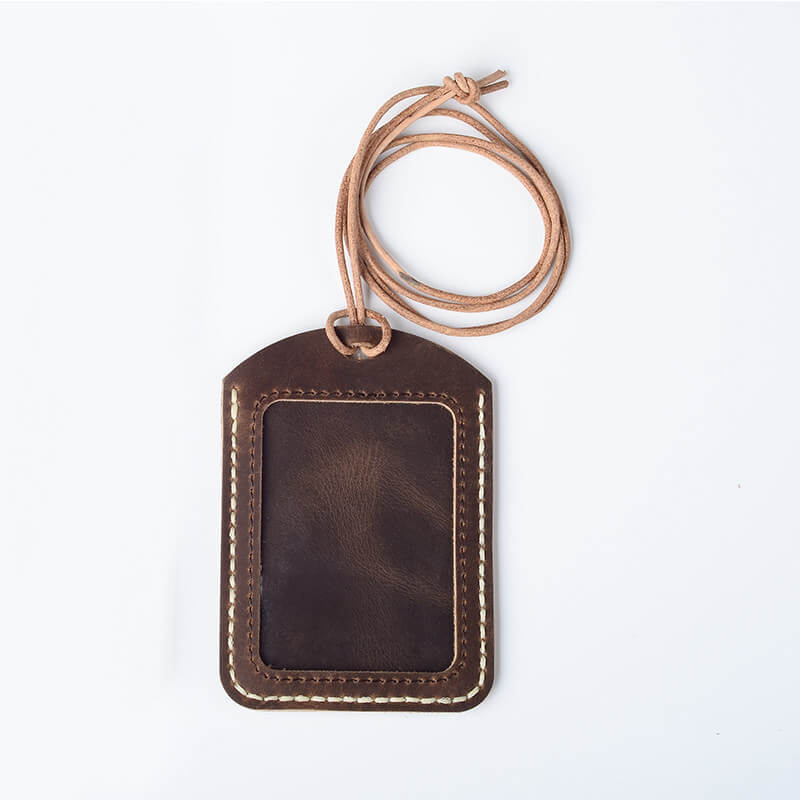 Transit ID Badge Holder Crazy Horse Leather DIY Kit – Babylon Leather - Babylon LeatherBabylon LeatherCY61-Brown