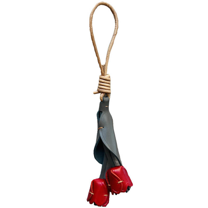 Tulip - Shaped Charm DIY Kit – Babylon Leather - Babylon LeatherBabylon LeatherSG13-Red