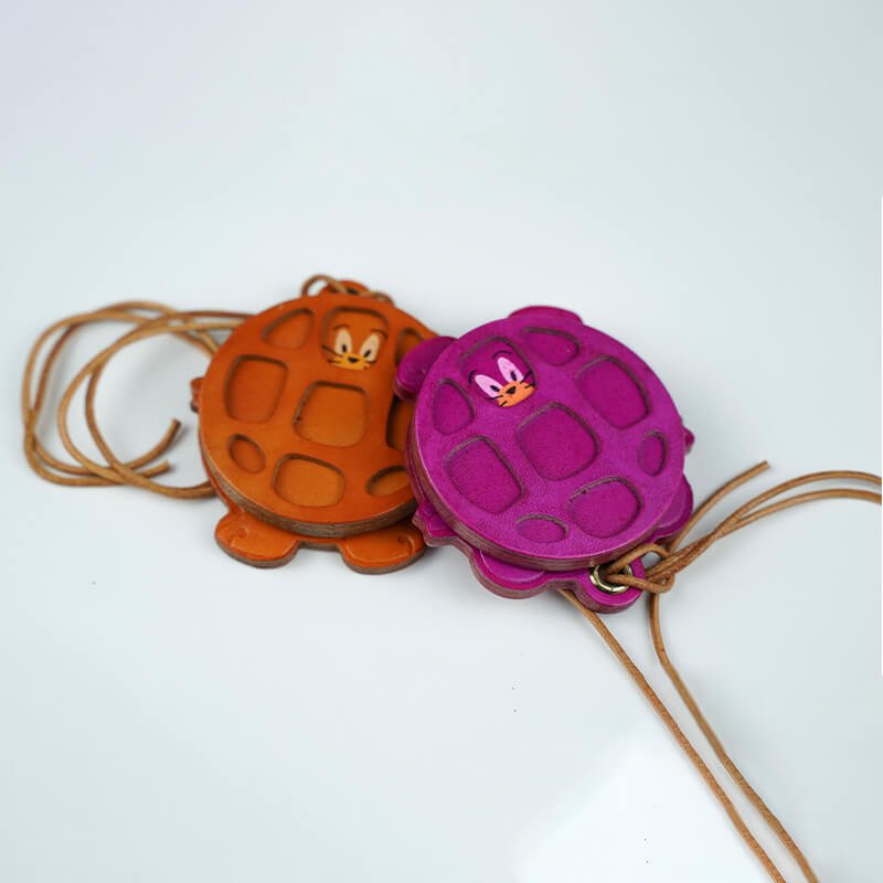 Turtle Mouse Shape Leather Charm – Babylon Leather - Babylon LeatherBabylon LeatherLL78-Brown