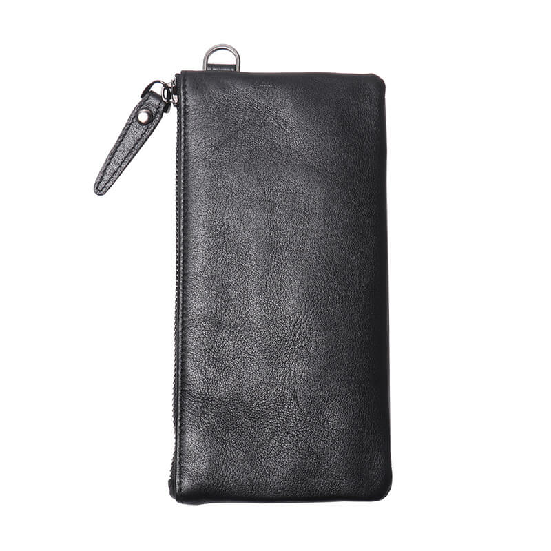 Ultra - Slim Soft Leather Zip Coin & Phone Wallet – Babylon Leather - Babylon LeatherBabylon LeatherLJ130-Black