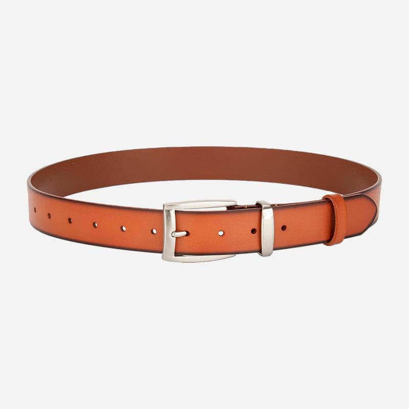 Unisex Top - Grain Cowhide Belt with Smooth Buckle – Babylon Leather - Babylon LeatherBabylon LeatherDJ05-Caramel