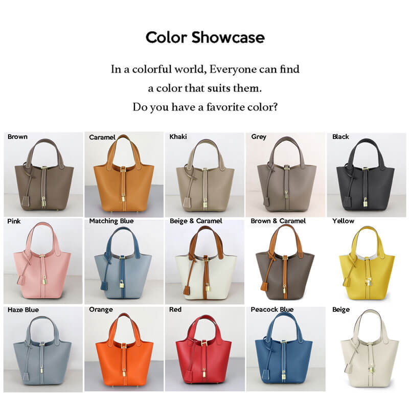 Unlined Leather Picotin Bag DIY Kit ¨C - Babylon Leather - Babylon LeatherBabylon LeatherSY01 - Unlined - Brown - Large - Gold & White