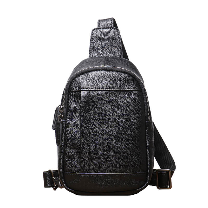 Urban Style Men’s Leather Crossbody Sling Bag – Babylon Leather - Babylon LeatherBabylon LeatherLJ026 - Black