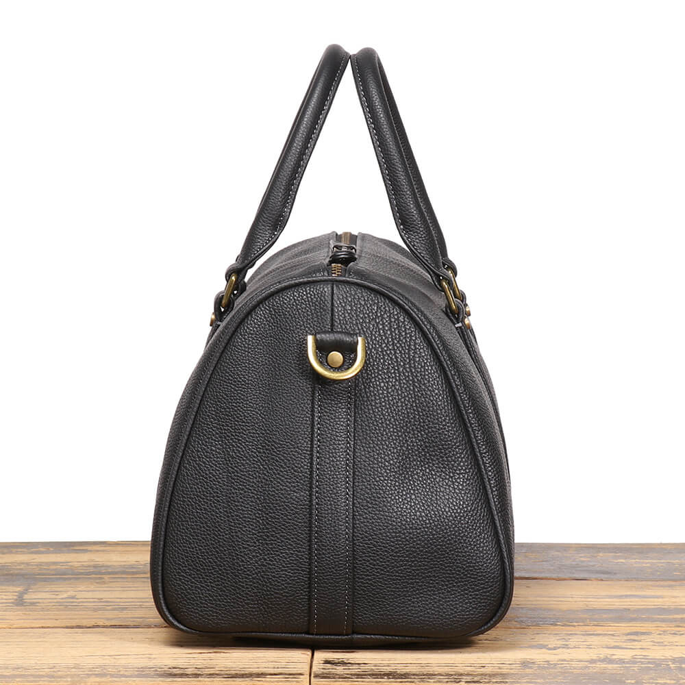 Urban Top - Grain Leather Barrel Duffel Bag – Babylon Leather - Babylon LeatherBabylon LeatherLJ115-Black