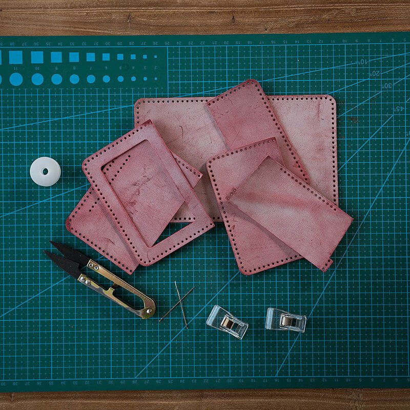 Vegetable - Tanned Leather Card Case DIY Kit – Babylon Leather - Babylon LeatherBabylon LeatherLZ55-Pink-Fog Wax Leather