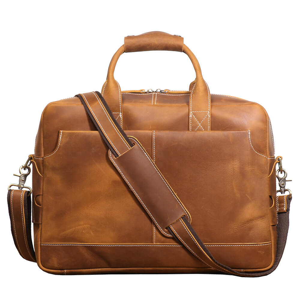Vintage Brown Leather Laptop Briefcase – Babylon Leather - Babylon LeatherBabylon LeatherLJ057 - Brown