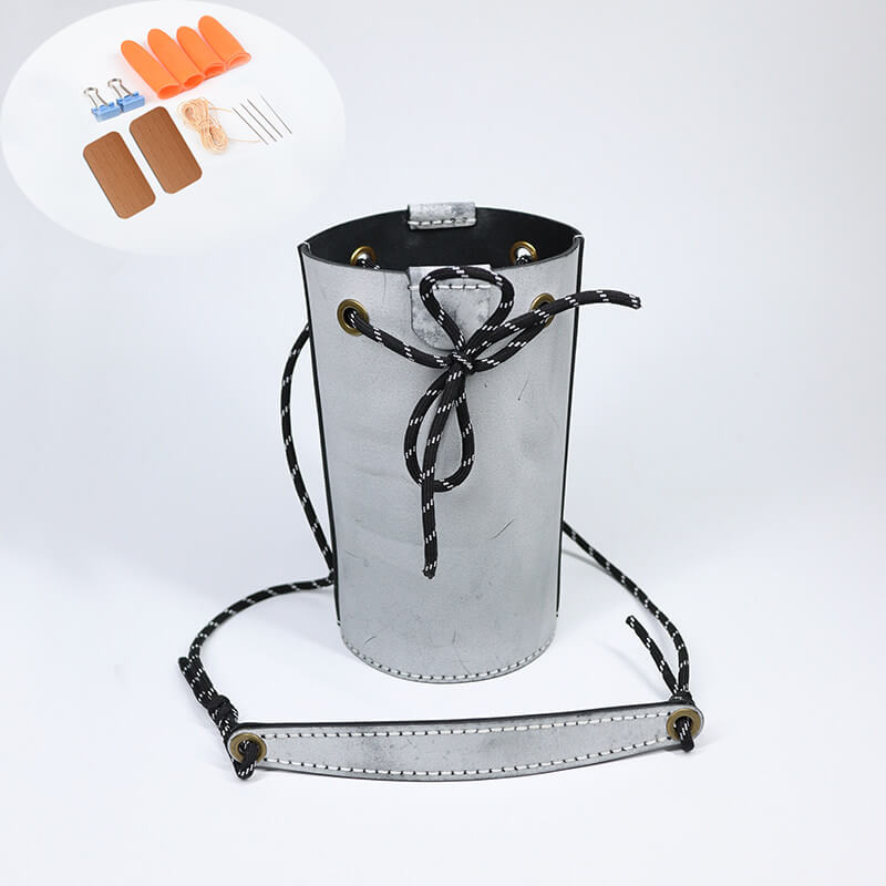 Vintage Crossbody Bucket Bag Fog Wax Leather DIY Kit – Babylon Leather - Babylon LeatherBabylon LeatherCY03-Black