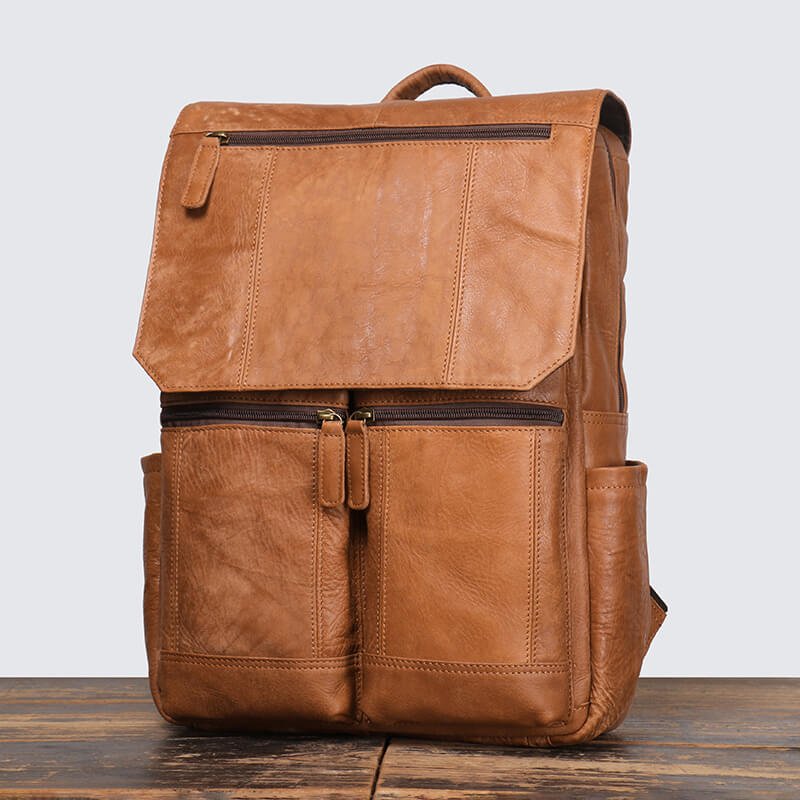Vintage Leather Laptop Backpack – Babylon Leather - Babylon LeatherBabylon LeatherLJ061 - Black