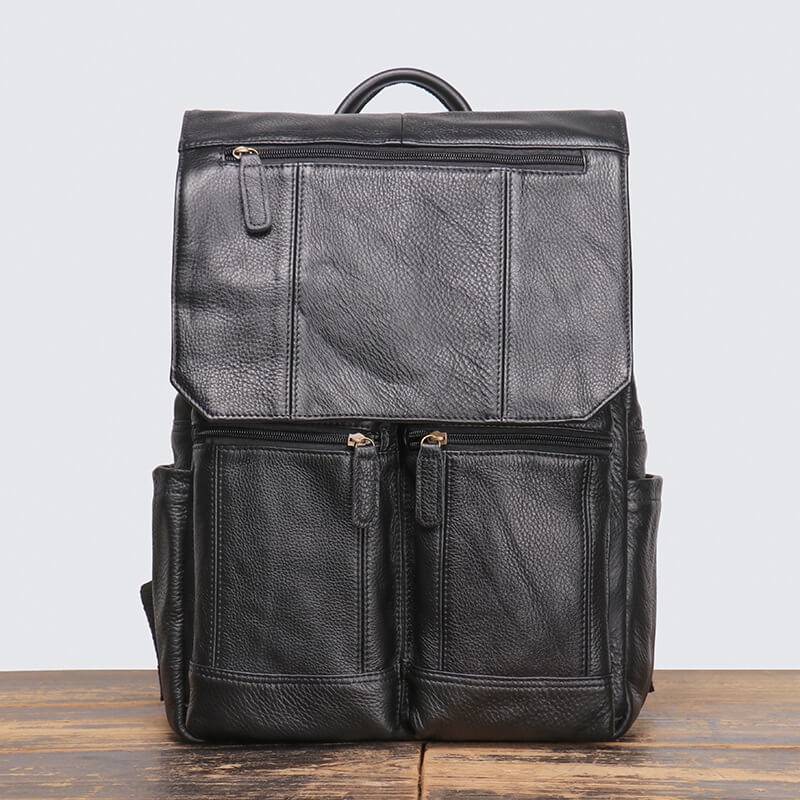 Vintage Leather Laptop Backpack – Babylon Leather - Babylon LeatherBabylon LeatherLJ061 - Black