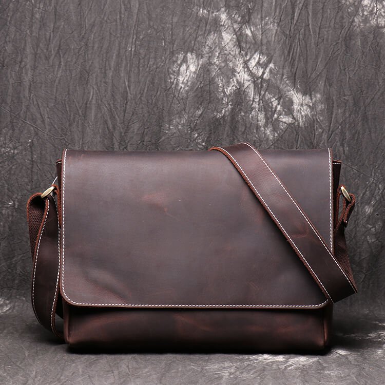 Vintage Leather Messenger Shoulder Bag – Babylon Leather - Babylon LeatherBabylon LeatherLJ003 - Brown