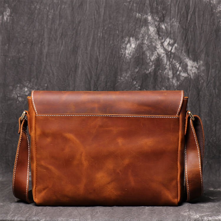 Vintage Leather Messenger Shoulder Bag – Babylon Leather - Babylon LeatherBabylon LeatherLJ003 - Coffee