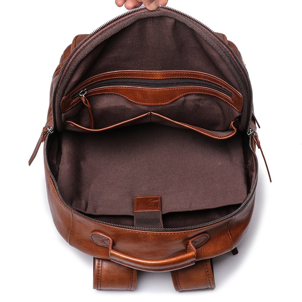 Vintage Leather Travel Backpack for Men – Babylon Leather - Babylon LeatherBabylon LeatherLJ001 - Brown
