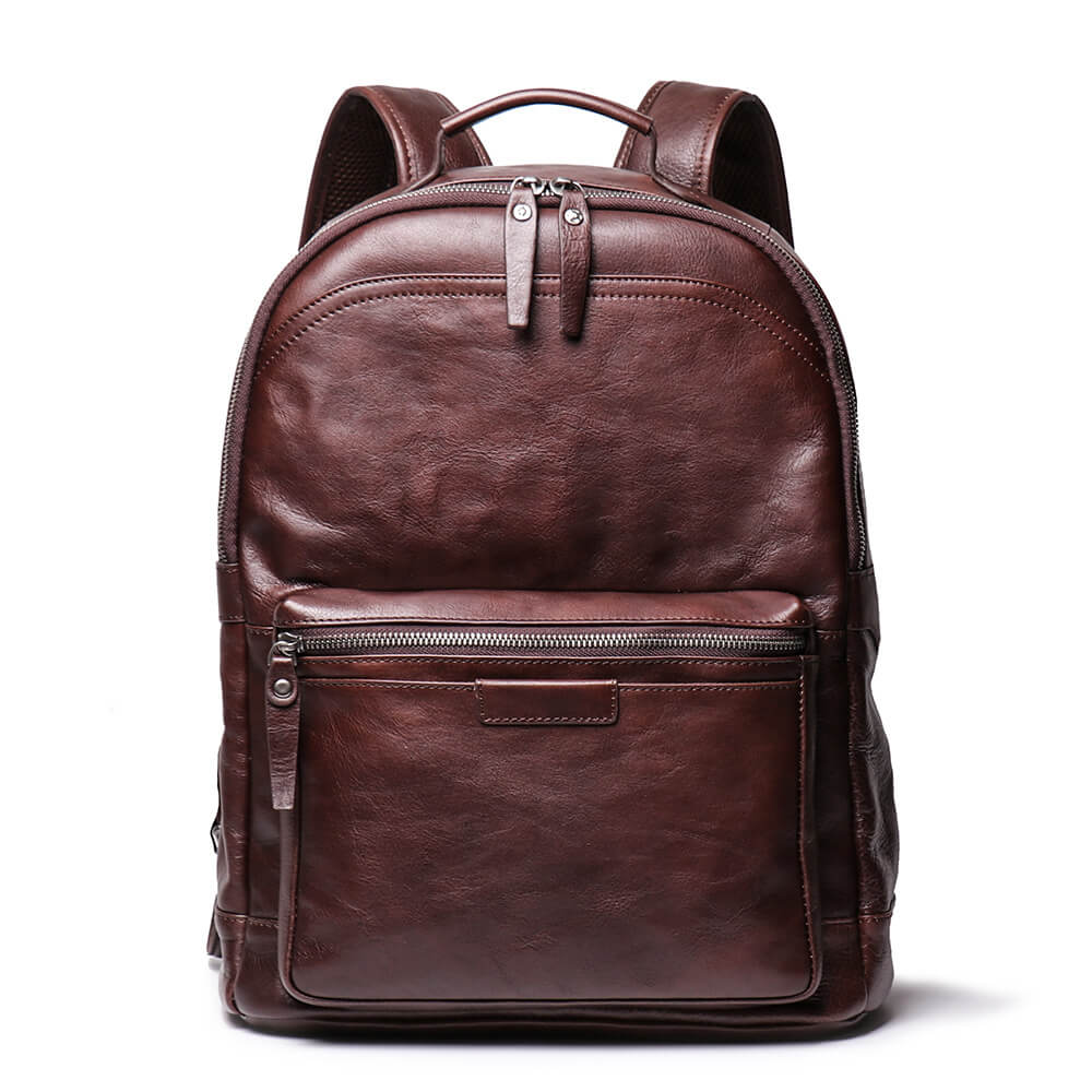 Vintage Leather Travel Backpack for Men – Babylon Leather - Babylon LeatherBabylon LeatherLJ001 - Coffee