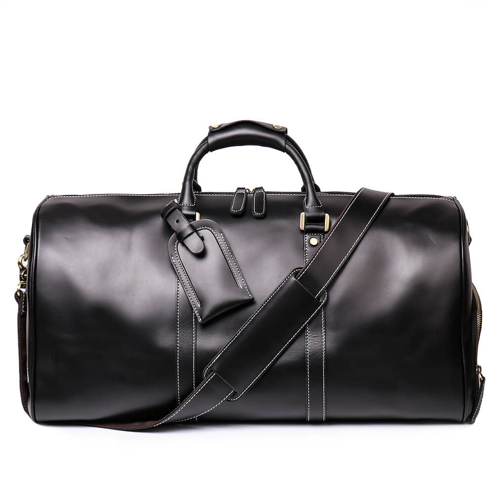 Vintage Leather Travel Duffel Bag – Babylon Leather - Babylon LeatherBabylon LeatherLJ002 - Black