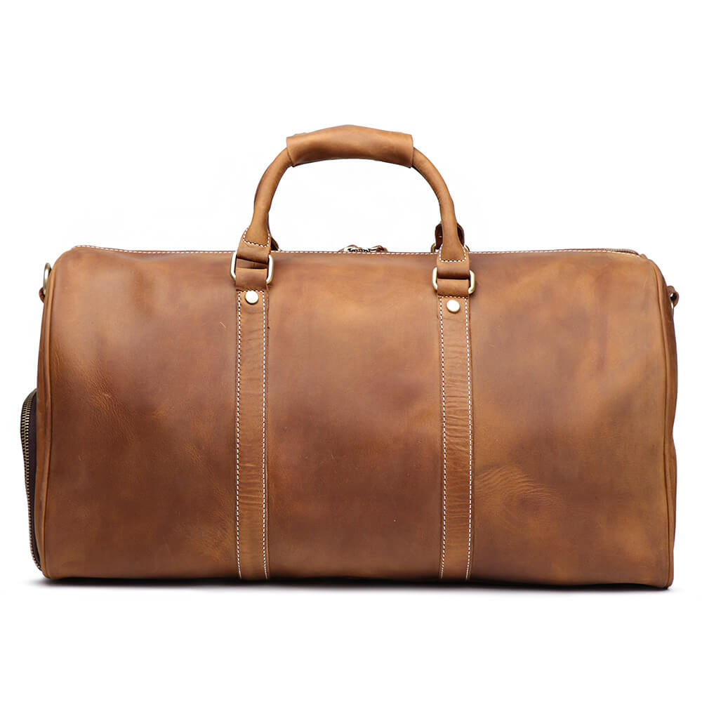 Vintage Leather Travel Duffel Bag – Babylon Leather - Babylon LeatherBabylon LeatherLJ002 - Brown